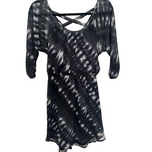 Express Monochrome Sheer Dress